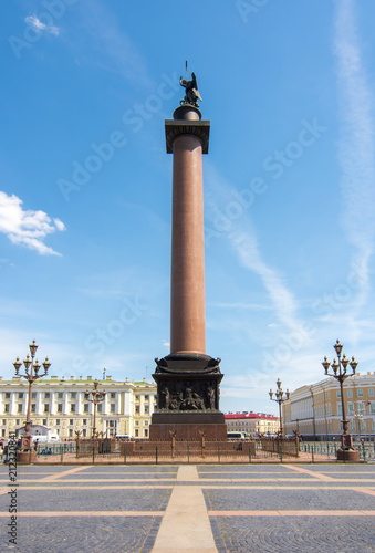 Alexander column on Palace square, Saint Petersburg, Russia © Mistervlad
