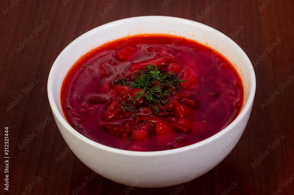 Russian traditional borsch Russian traditional borsch