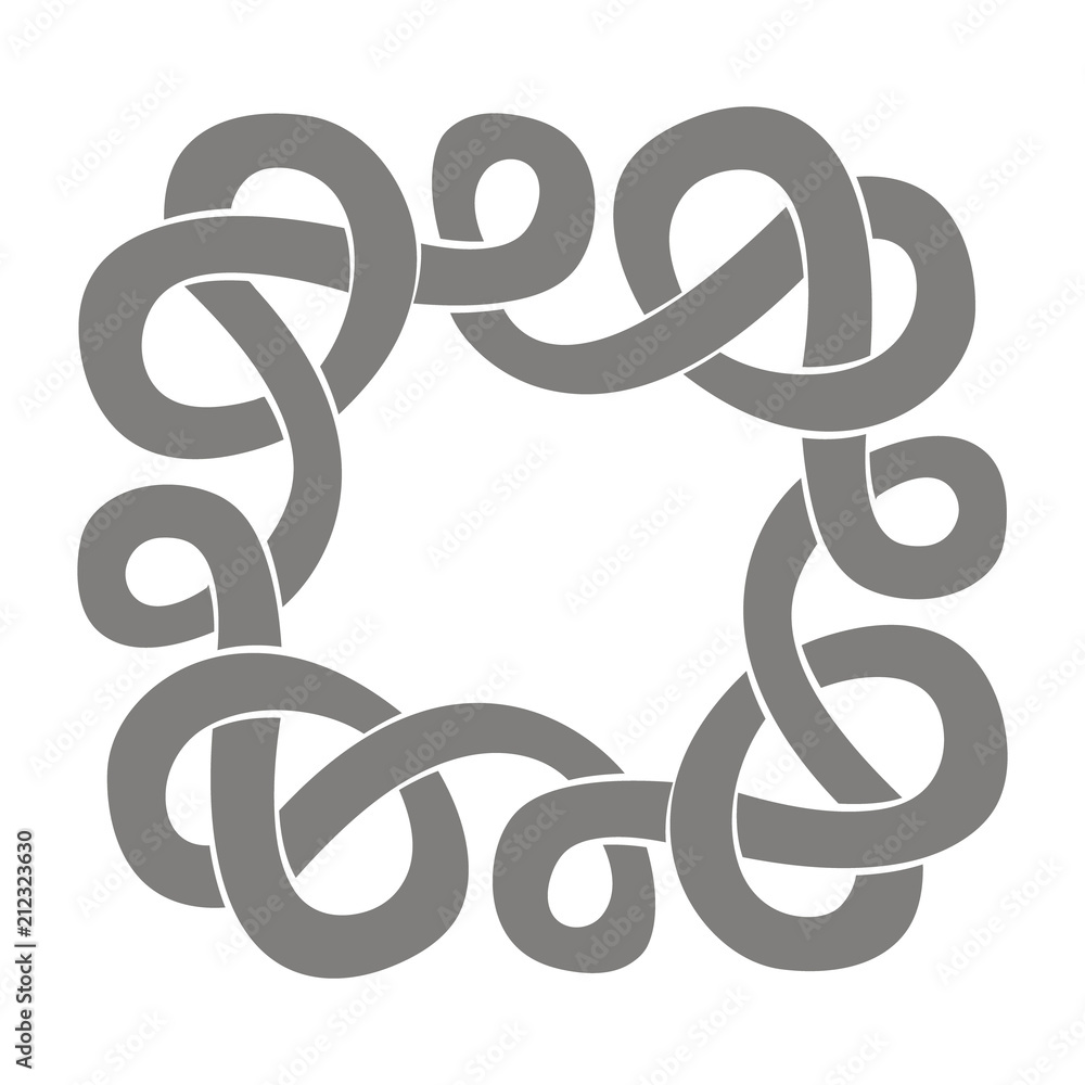 monochrome icon with Celtic art and ethnic ornaments for your design monochrome icon with Celtic art and ethnic ornaments for your design