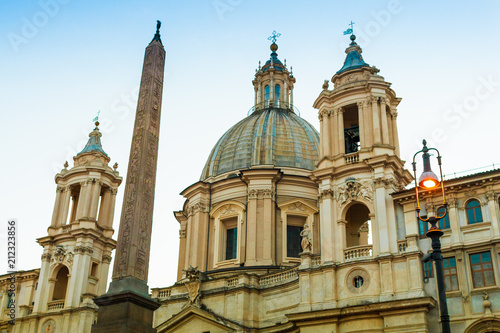 Sant'Agnese church in Piazza Navona in Rome, Italy © Digitalsignal