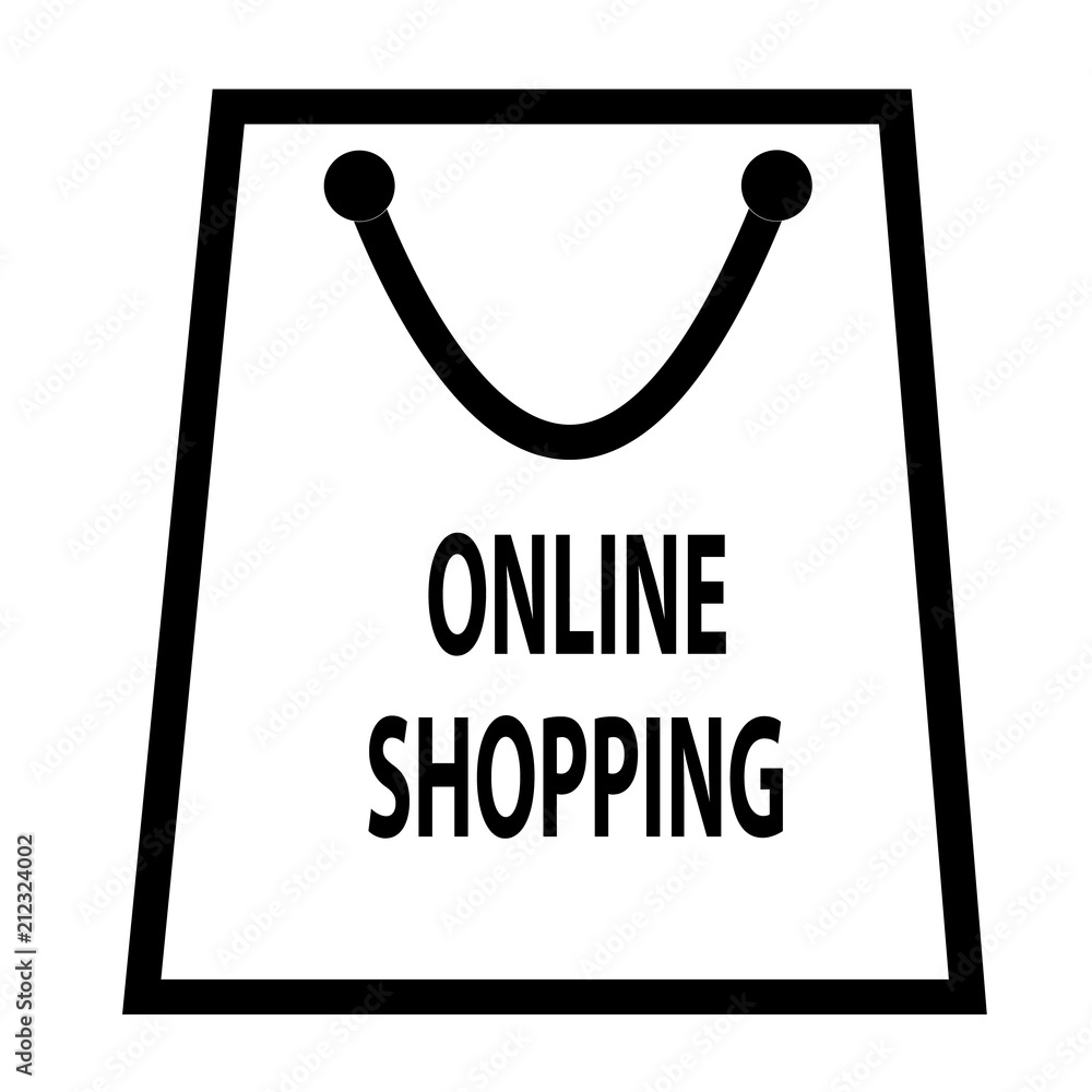 online shopping icon isolated on transparent background. shopping