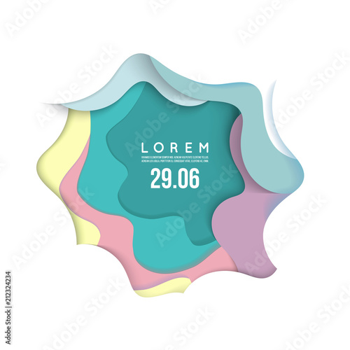 3D abstract background with paper cut shapes. Punchy pastel Vector design layout for business presentations, flyers, posters.