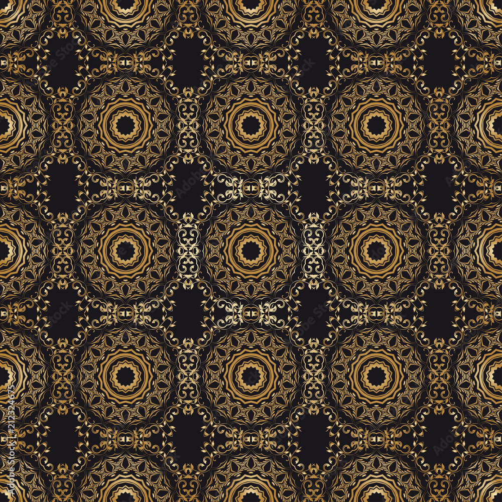 Seamless floral wallpaper pattern. Seamless floral ornament on background. Pattern for your design