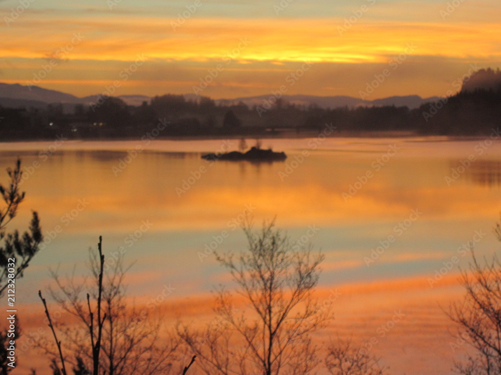Sunrise over the lake...Wolflake...Os...Norway Sunrise over the lake...Wolflake...Os...Norway