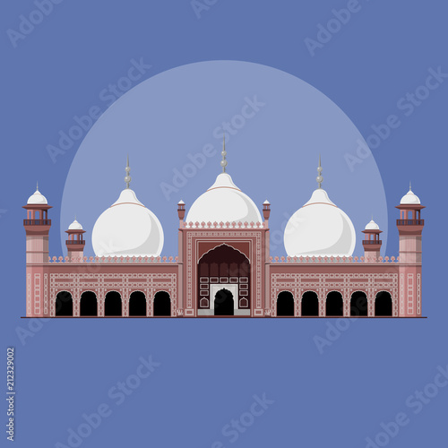 Badshahi Mosque Historical Landmark of Lahore - Pakistan photo