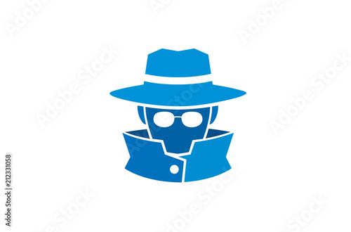 Detective Logo Design Illustration
