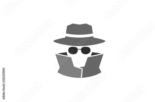 Detective Logo Design Illustration