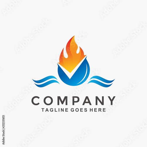 Plumbing, Flame logo design