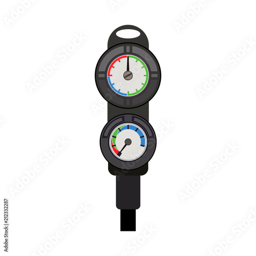Console for scuba diving. Abstract concept, icon. Vector illustration on white background.