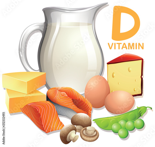 A Set of Food with Vitamin D