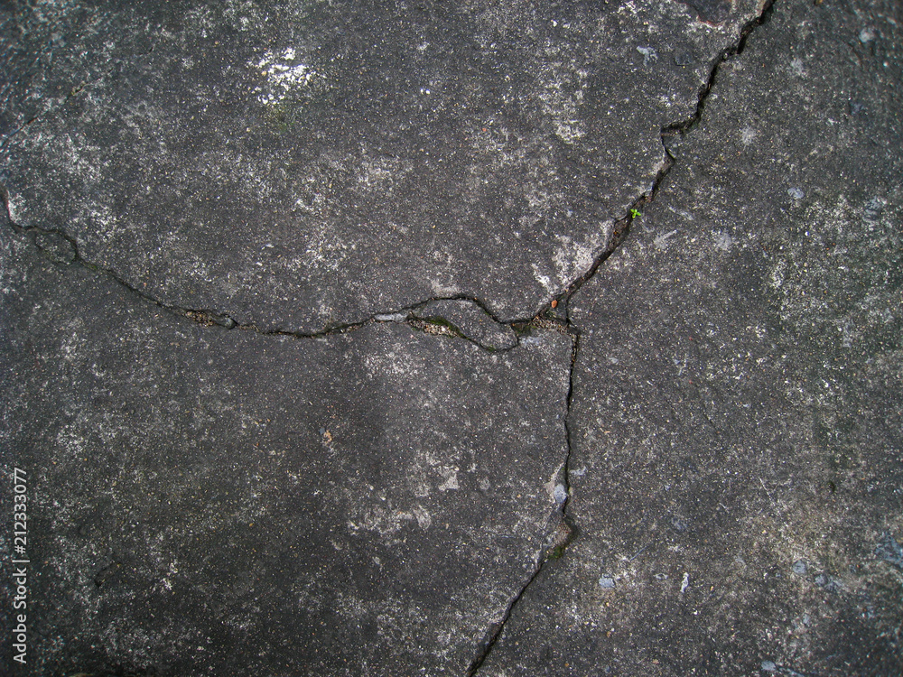 Obraz premium concrete crack on the floor.