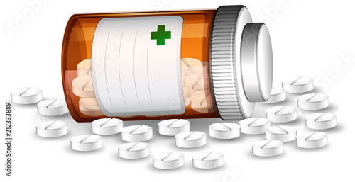 Container and medicene pills