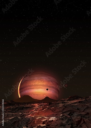 Exoplanet Pi Mensae b, illustration photo