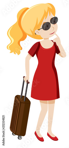 A Blond Girl Travelling