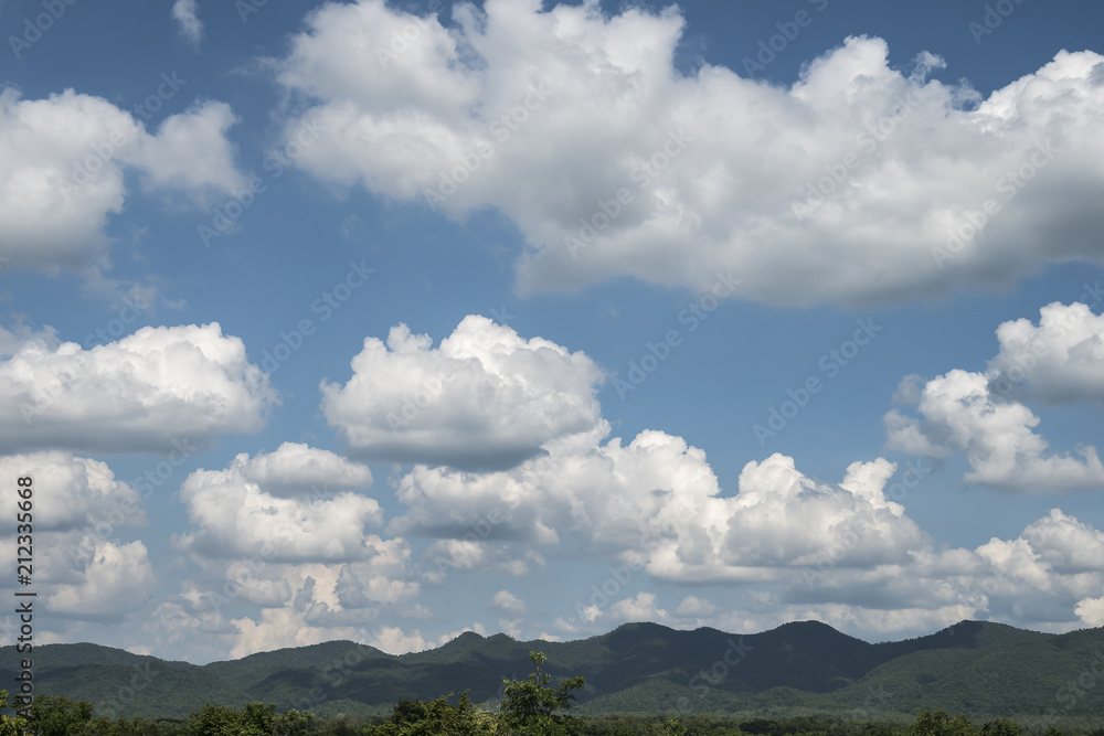 Blue sky with white clouds