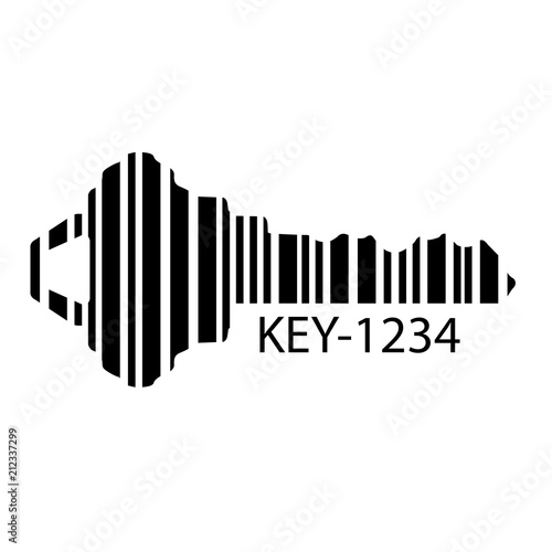 Barcode set the shape to the key  concept of successful in business.