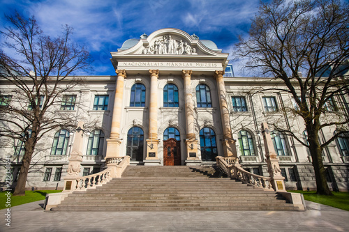 View on Latvian National Museum of Art that is located in the city center of Riga. Latvia. photo