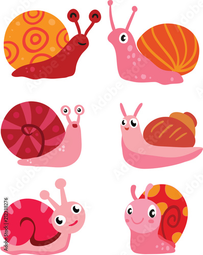 snail vector collection design