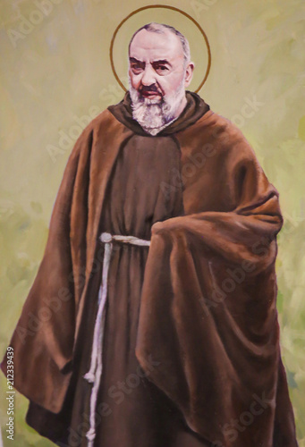 Fresco of Padre Pio in Valencia