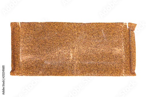 used sandpaper isolated on white background with clipping path