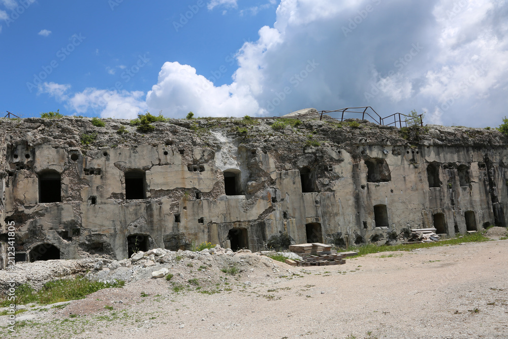 ancient fortress used in First World War in Italy by austrian so ancient fortress used in First World War in Italy by austrian so
