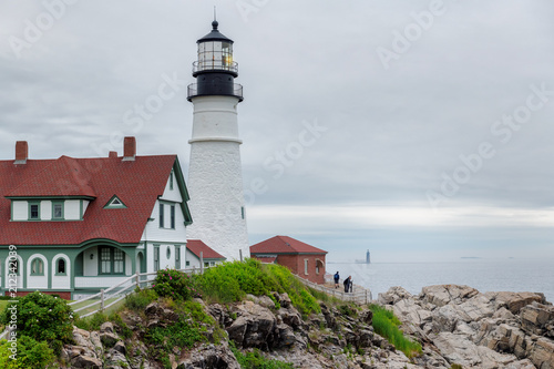 The Portland Head Light in Cape Elizabeth, Portland, Maine, USA.