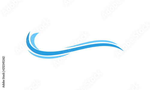 Fotografia water wave simple logo