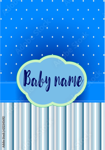 Blue gradient children's metrics - a cloud with an inscription and a seamless...
