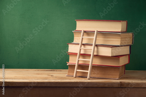 Back to school background with books