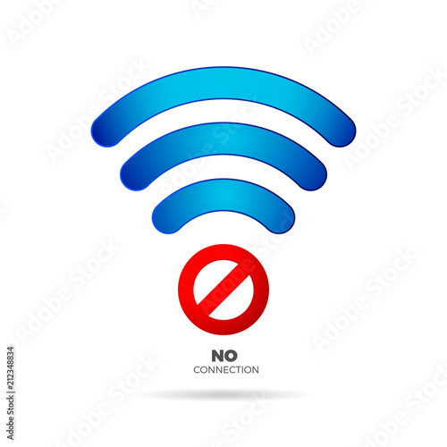 no internet connection sign vector