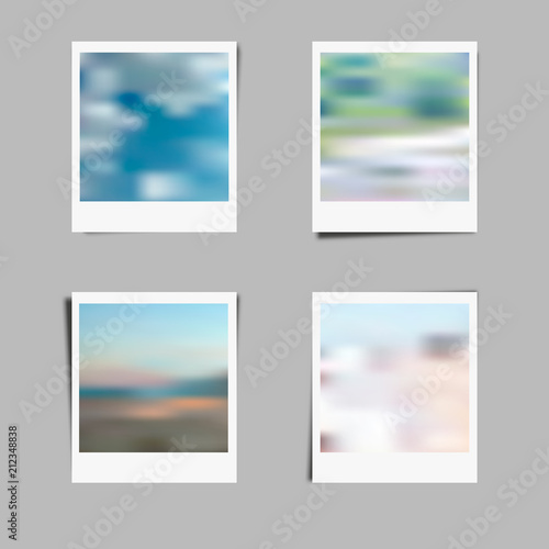 photo frame background with blur effect vector
