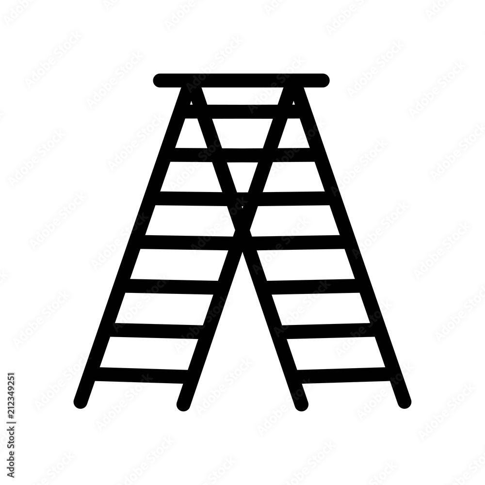 Ladder icon vector icon. Simple element illustration. Ladder symbol ...