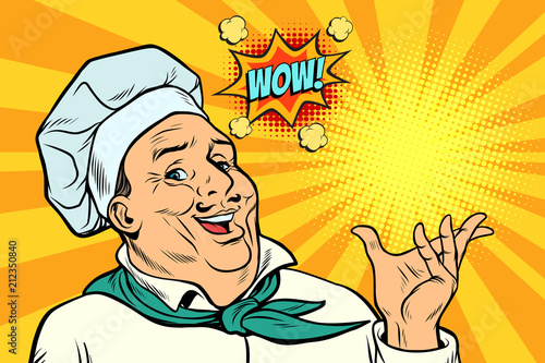 Cook Chef man presentation gesture