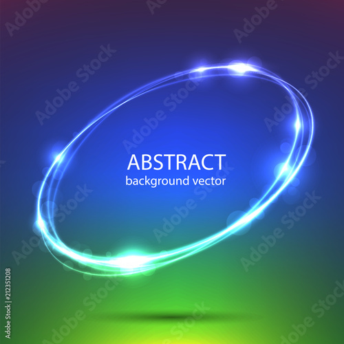 Vector abstract blue motion light effect background.