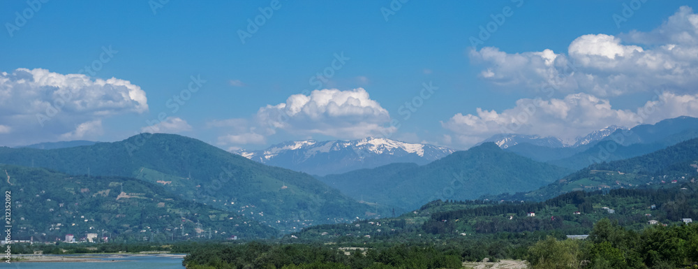 Fototapeta premium Scenic view of mountains