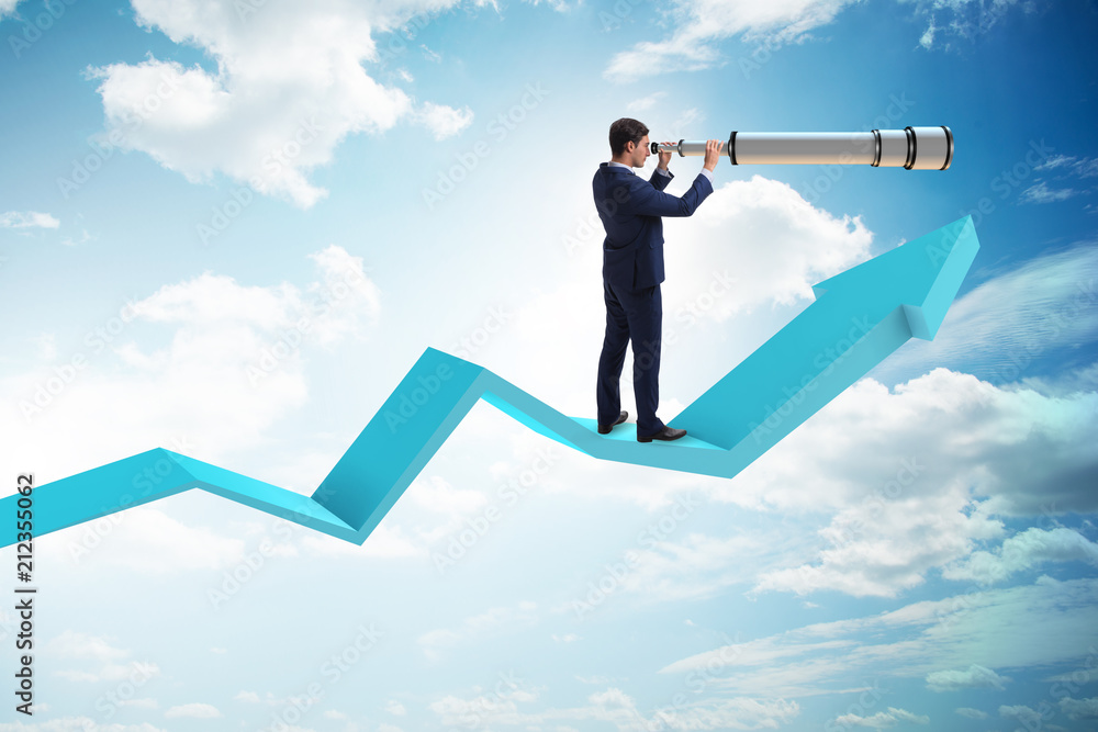 Businessman in financial planning business concept Businessman in financial planning business concept
