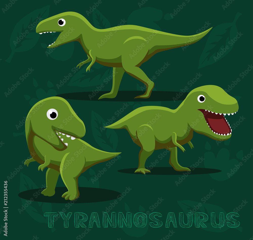 Fototapeta premium Dinosaur Tyrannosaurus Cartoon Vector Illustration