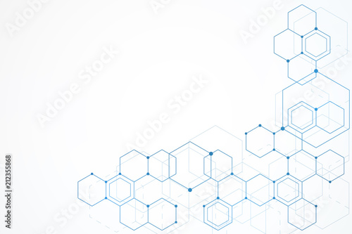 Abstract hexagon background , Technology polygonal concept