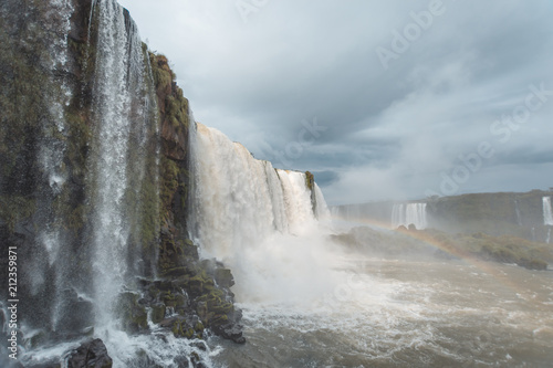 The Iguaçu Falls is a group of about 275 waterfalls on the Iguaçu River in Brazil and Argentina.