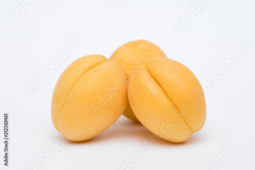 apricot close-up on a white background