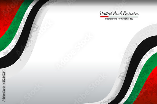 National Flag of United Arab Emirates Background Concept for Independence Day and other events, Vector Illustration Design