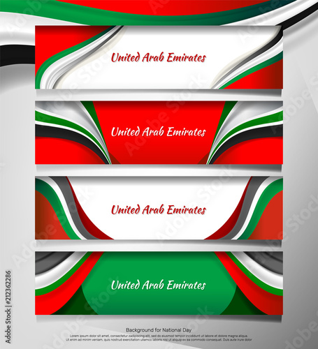 National Flag of United Arab Emirates Background Concept for Independence Day and other events, Vector Illustration Design