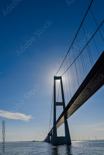 Great Belt bridge at sunny day