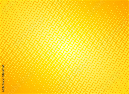 retro comic yellow background raster gradient halftone, stock vector illustration eps 10