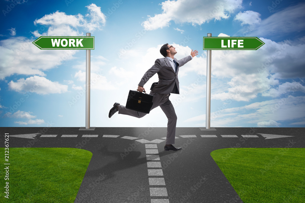 Work life or home balance business concept Work life or home balance business concept