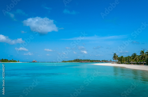 Paradise bay in the Indian Ocean 
