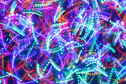 Motion Lights. Motion Blur Background. Pattern Of The Colorful Lights.Colored Rays Of Light.   © diesel_80