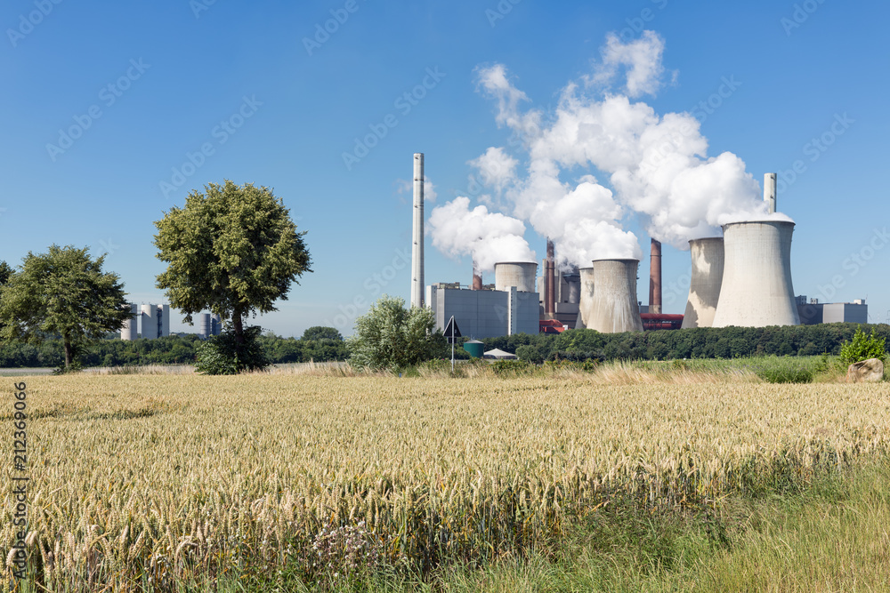 View at Coal-fired power plant near lignite mine garzweiler in Germany View at Coal-fired power plant near lignite mine garzweiler in Germany