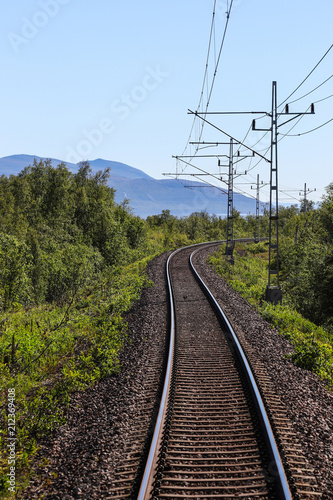 Train journey in North Sweden