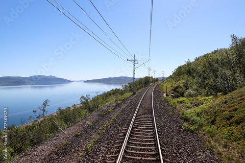 Train journey in North Sweden